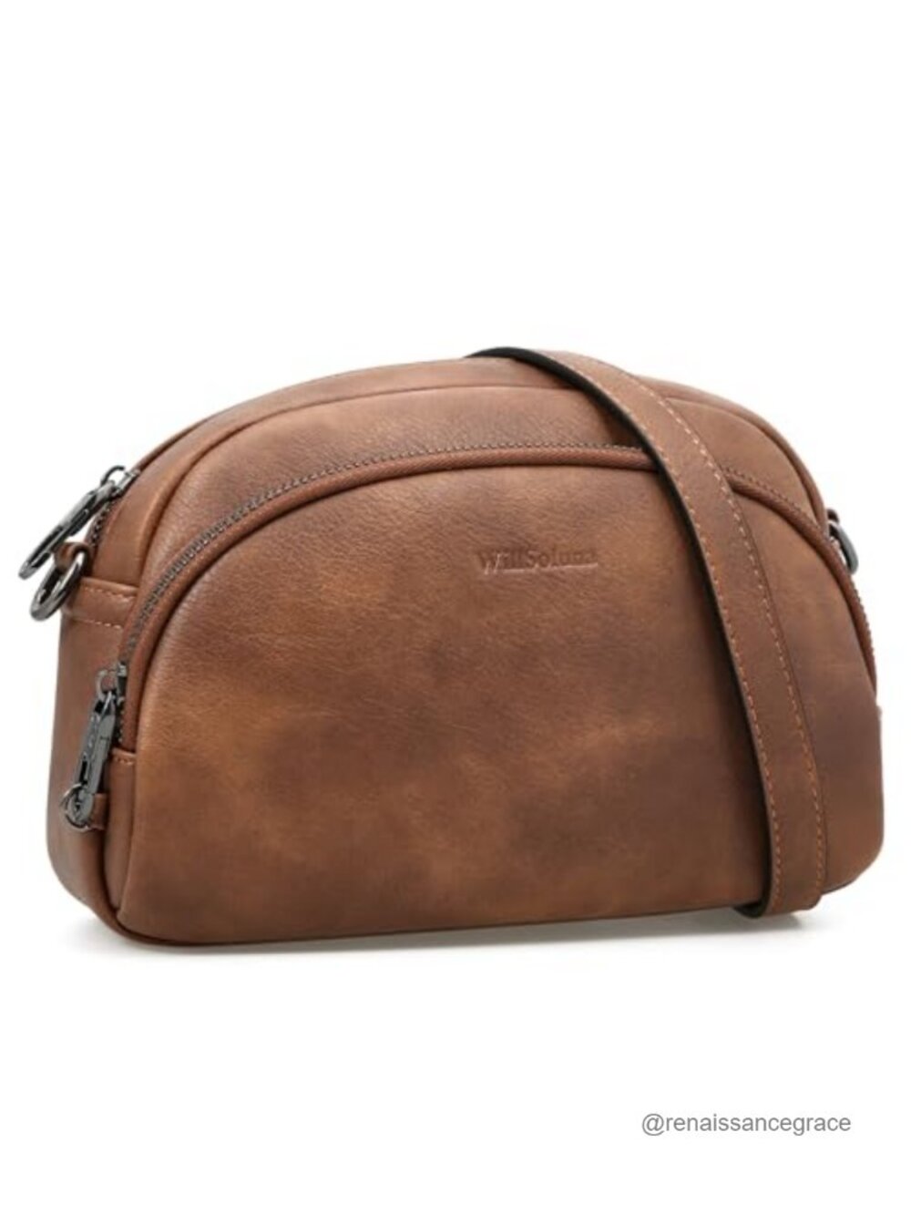 Women's Anti-Theft Saddle Crossbody Bag with Adjustable Strap
